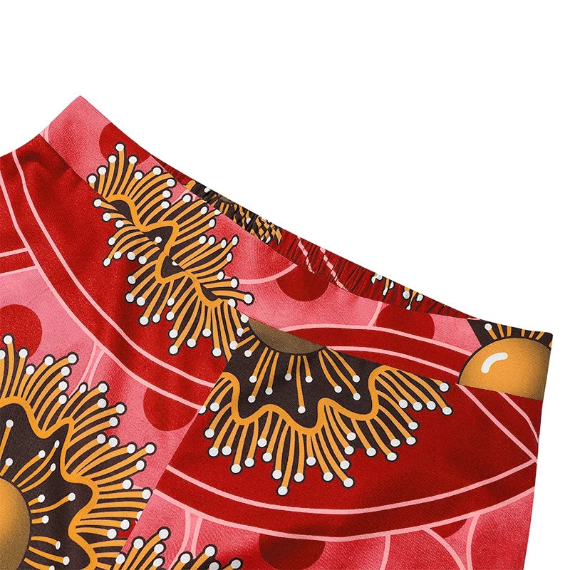 Plus Size Bohemian Print Two-Piece Outfit — Women