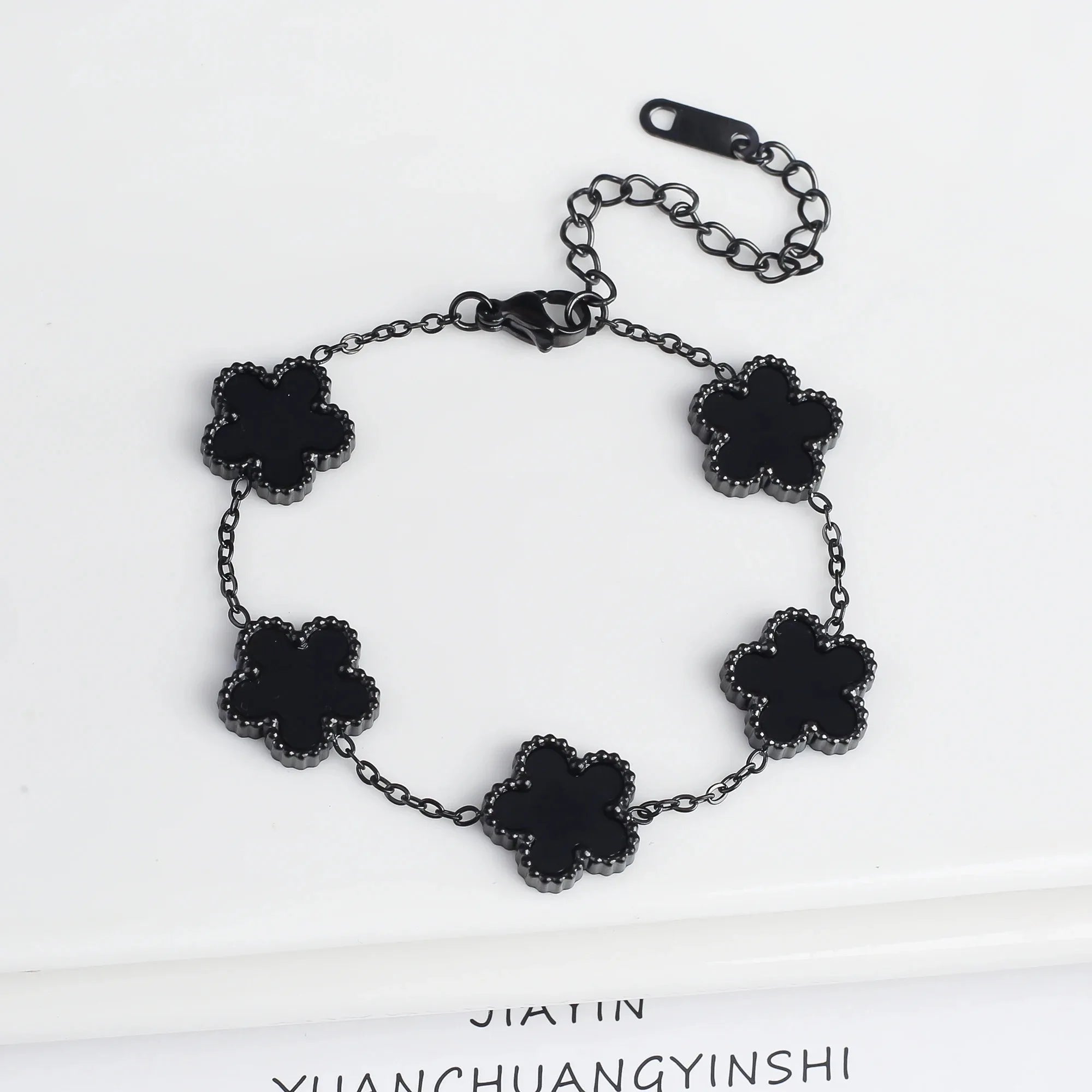 Color jewelry clover stainless steel new plant five-leaf flower bracelet hot jewelry jewelry gifts for women