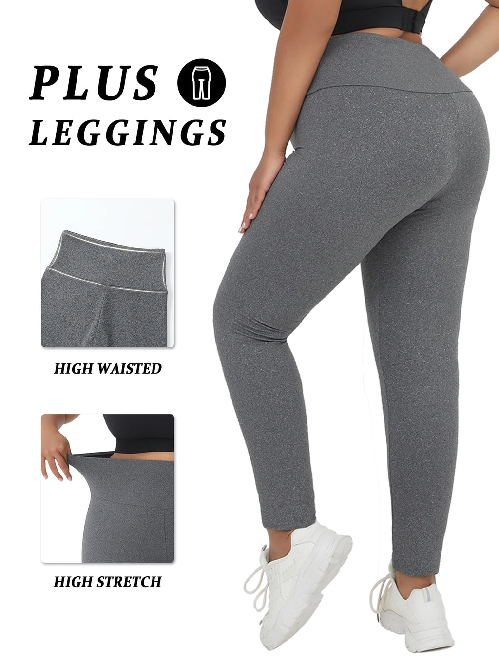 Plus Size High Waist Flare Bootleg Leggings — Women