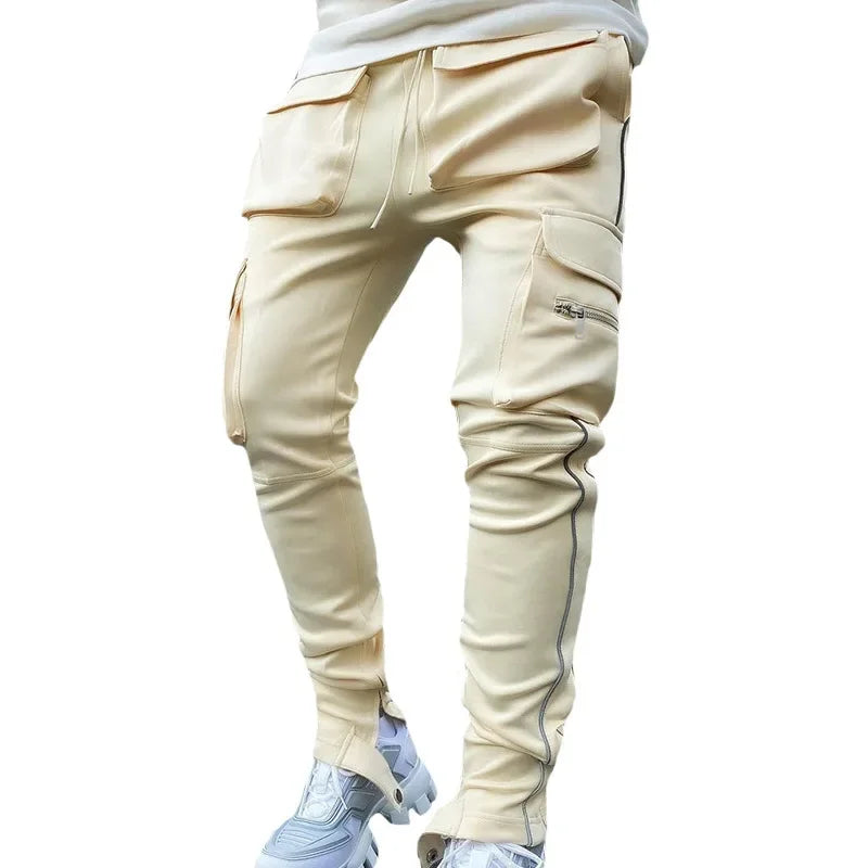 Reflective Multi-Pocket Jogger Pants