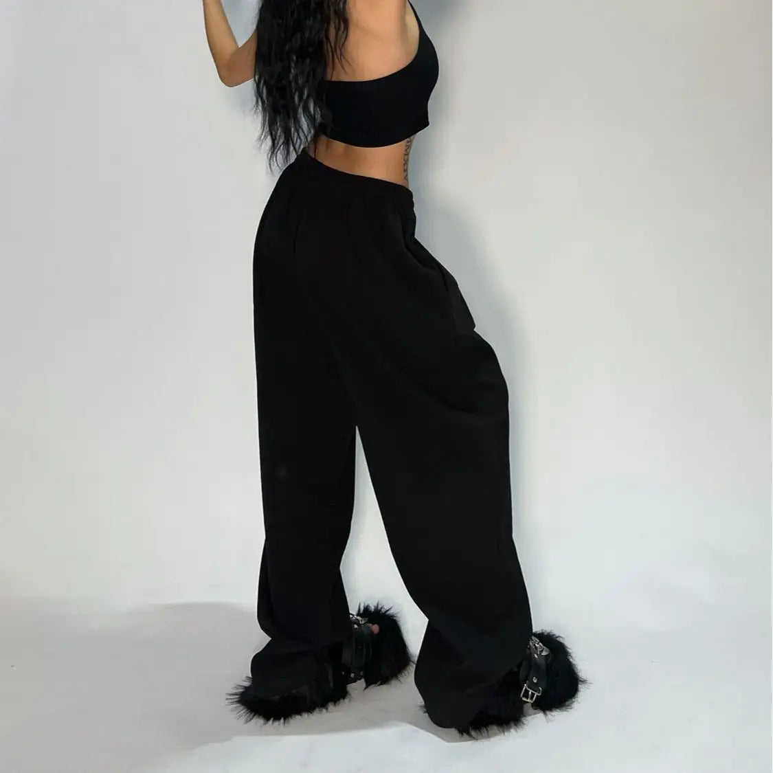 Y2K Tactical Wide Leg Sweatpants
