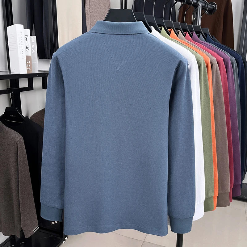 Embroidered Pony Long Sleeve Polo