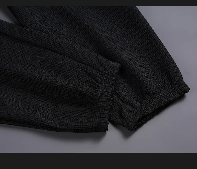 Men's Waffle T-Shirt & Shorts Tracksuit Set