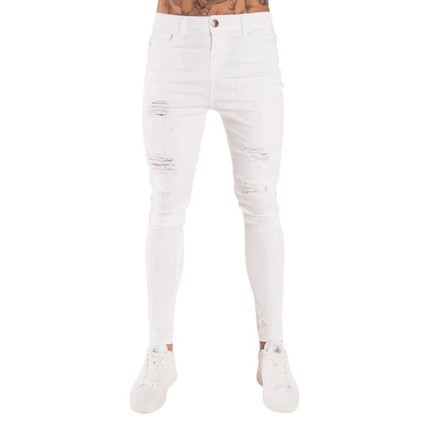 Ripped Skinny Stretch Jeans