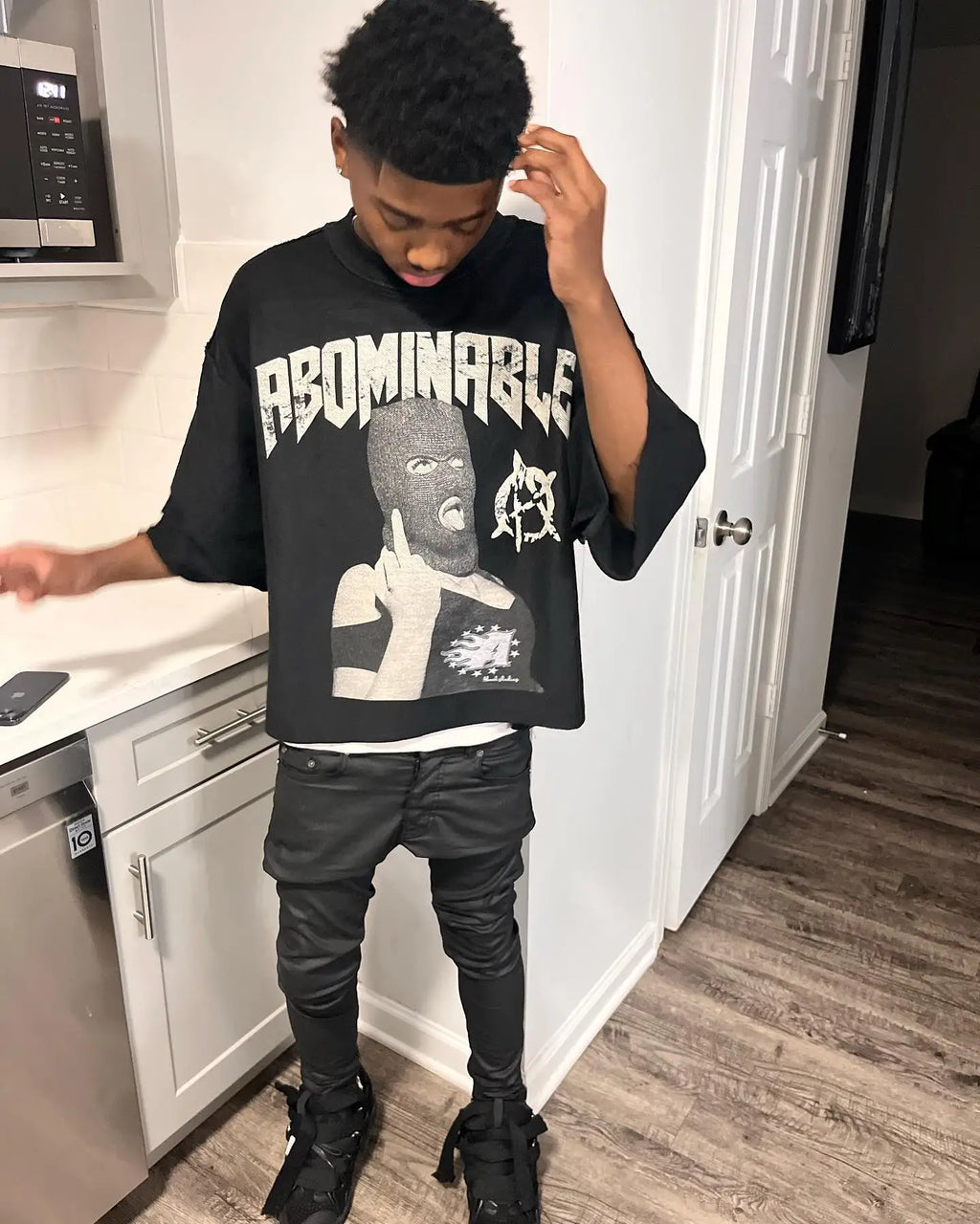 Hip Hop Graphic Print Oversized Tee