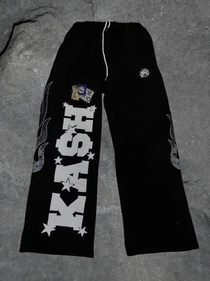 Y2K Gothic Letter Patch Baggy Sweatpants