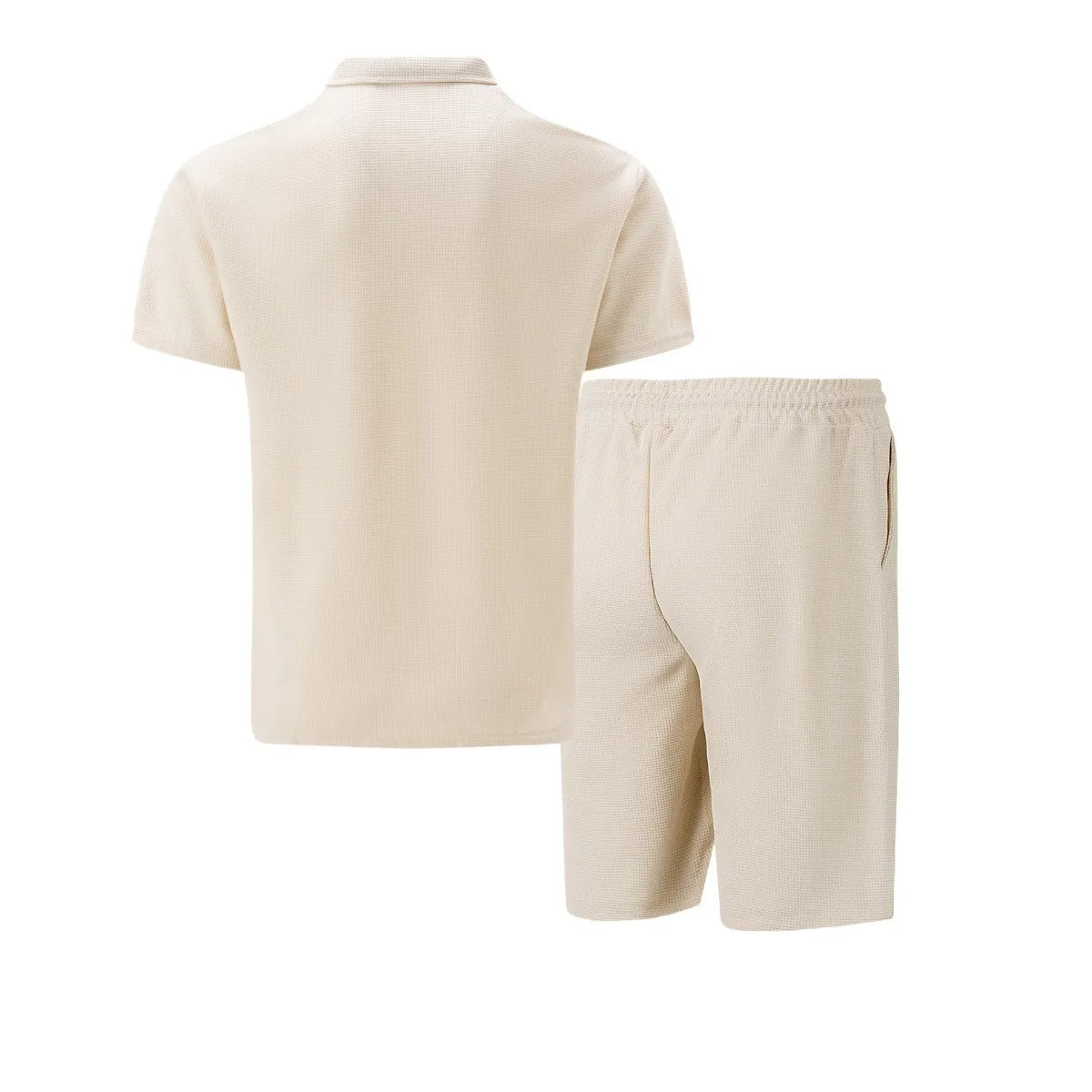 Men's Waffle Two-Piece Suit Shorts Set