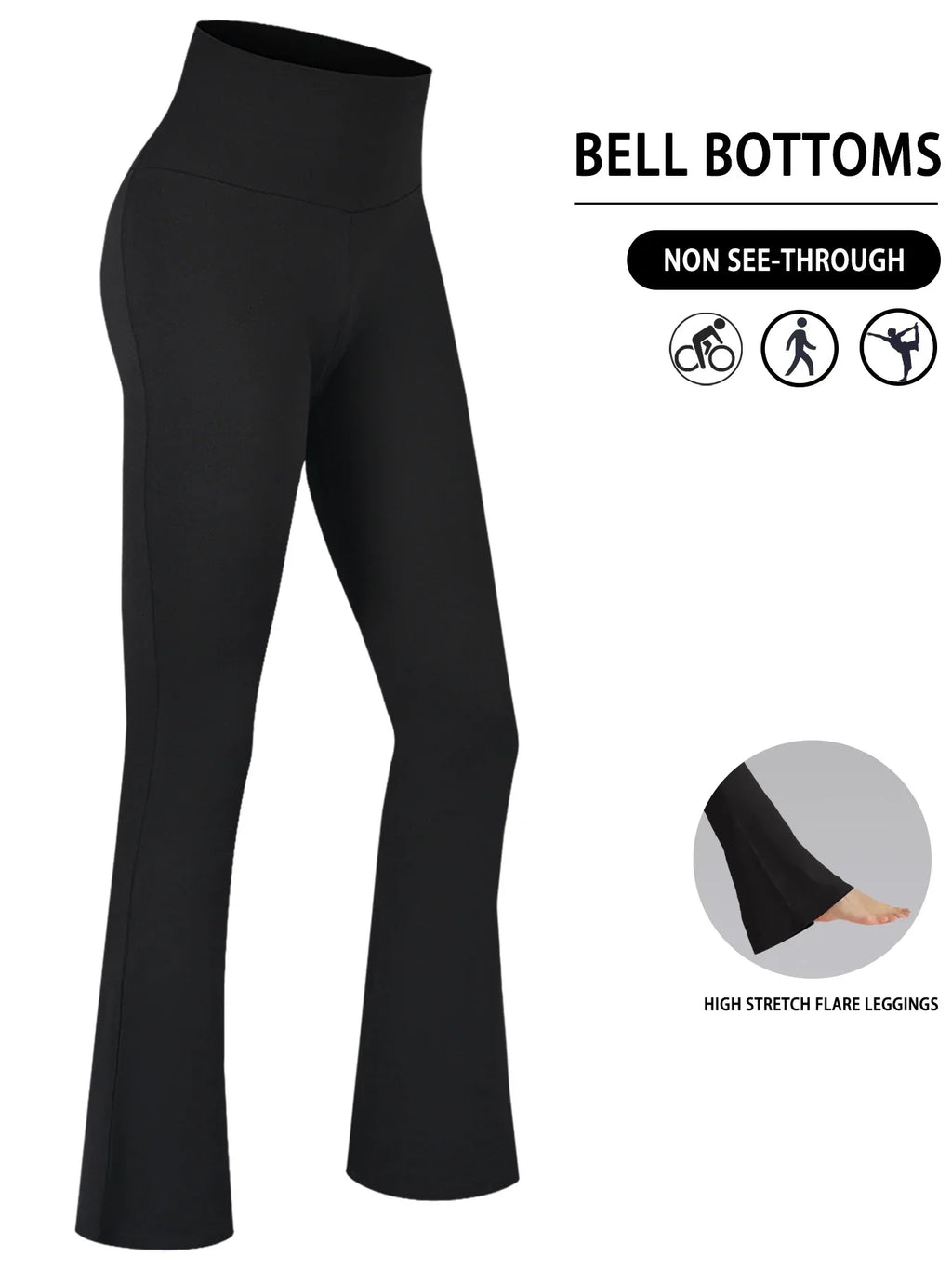 Plus Size High Waist Flare Bootleg Leggings — Women
