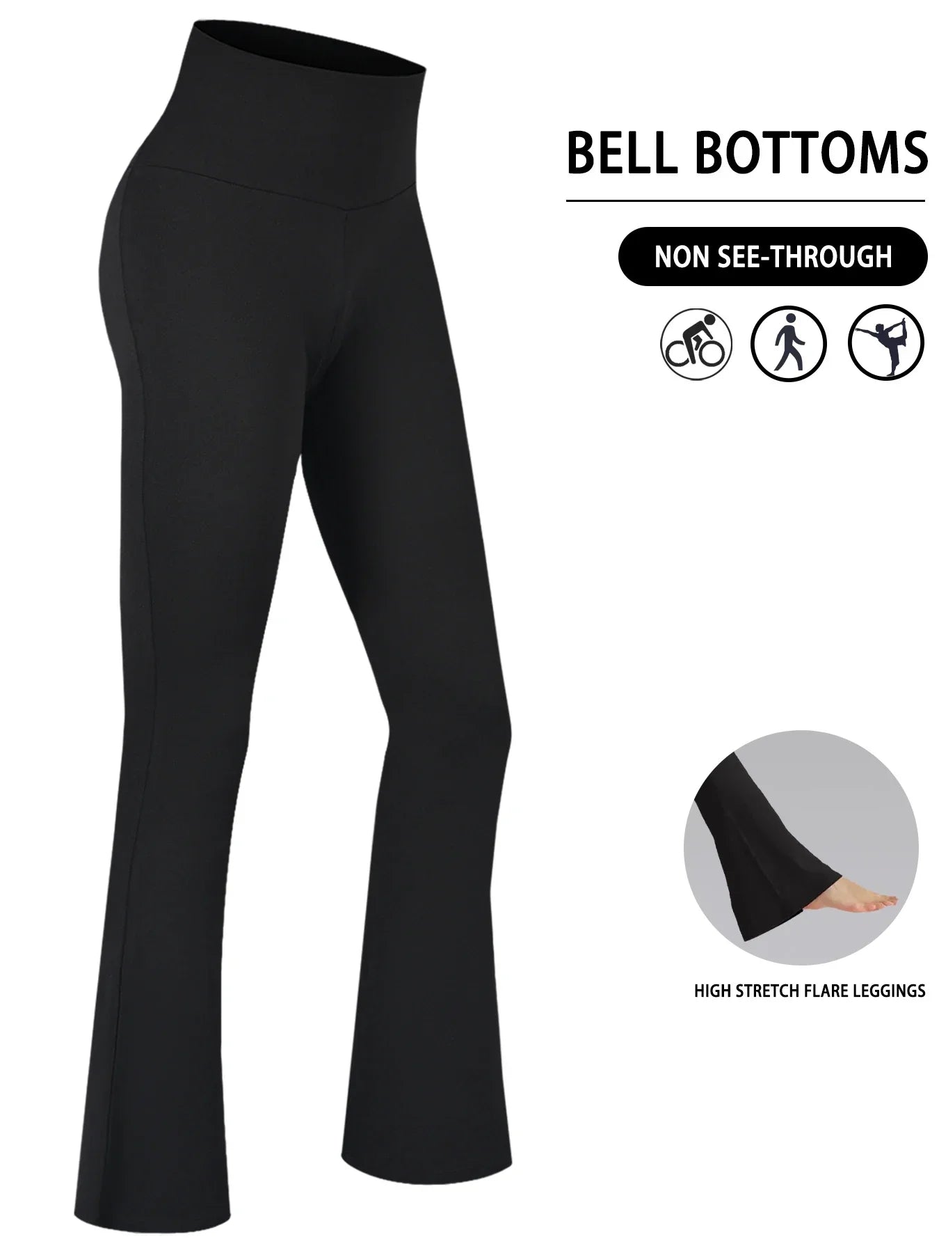 Plus Size High Waist Flare Bootleg Leggings — Women