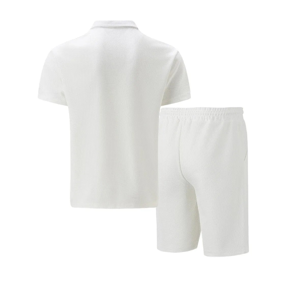 Men's Waffle Two-Piece Suit Shorts Set