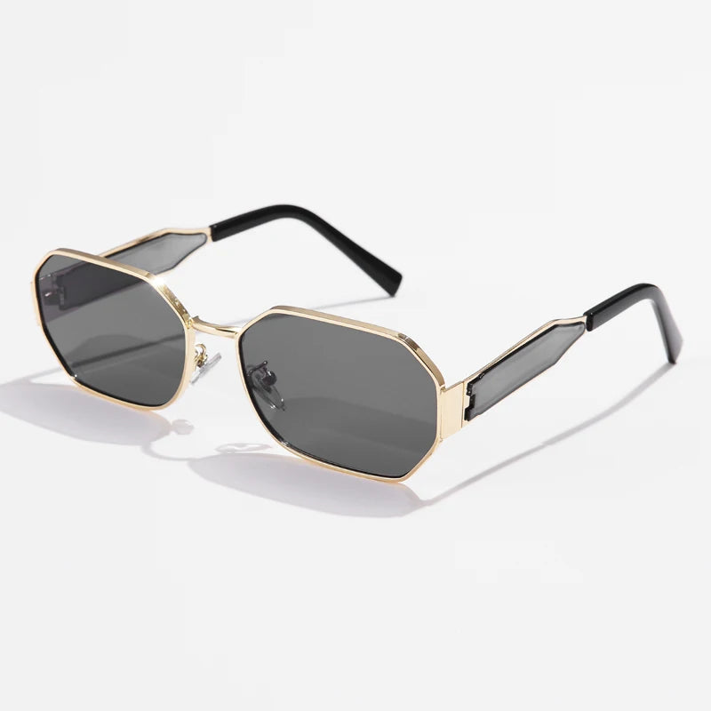 Retro Metal Rectangle Sunglasses