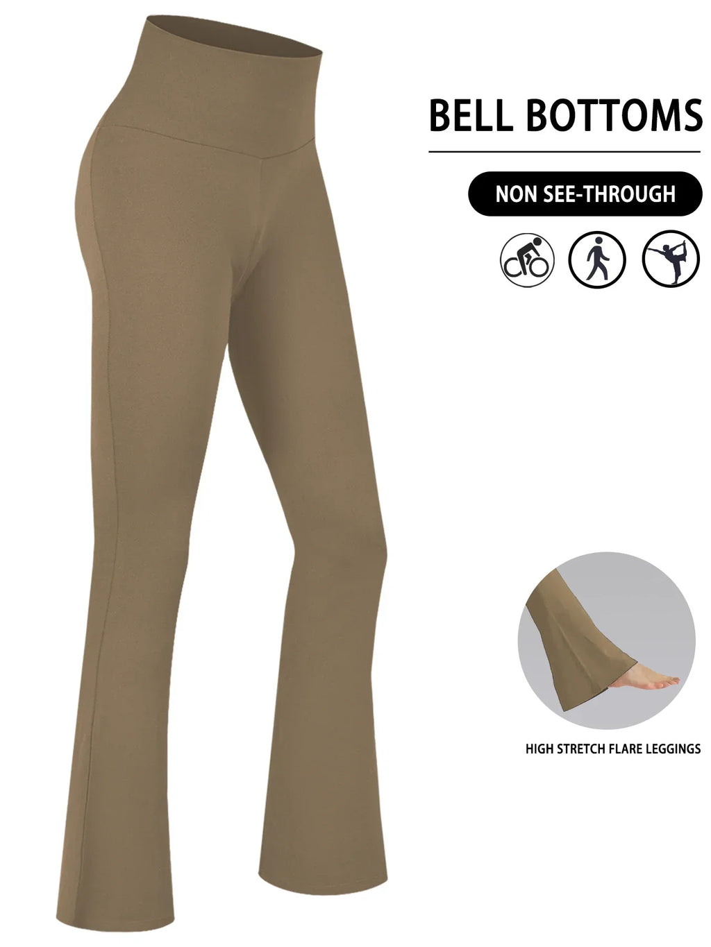 Plus Size High Waist Flare Bootleg Leggings — Women