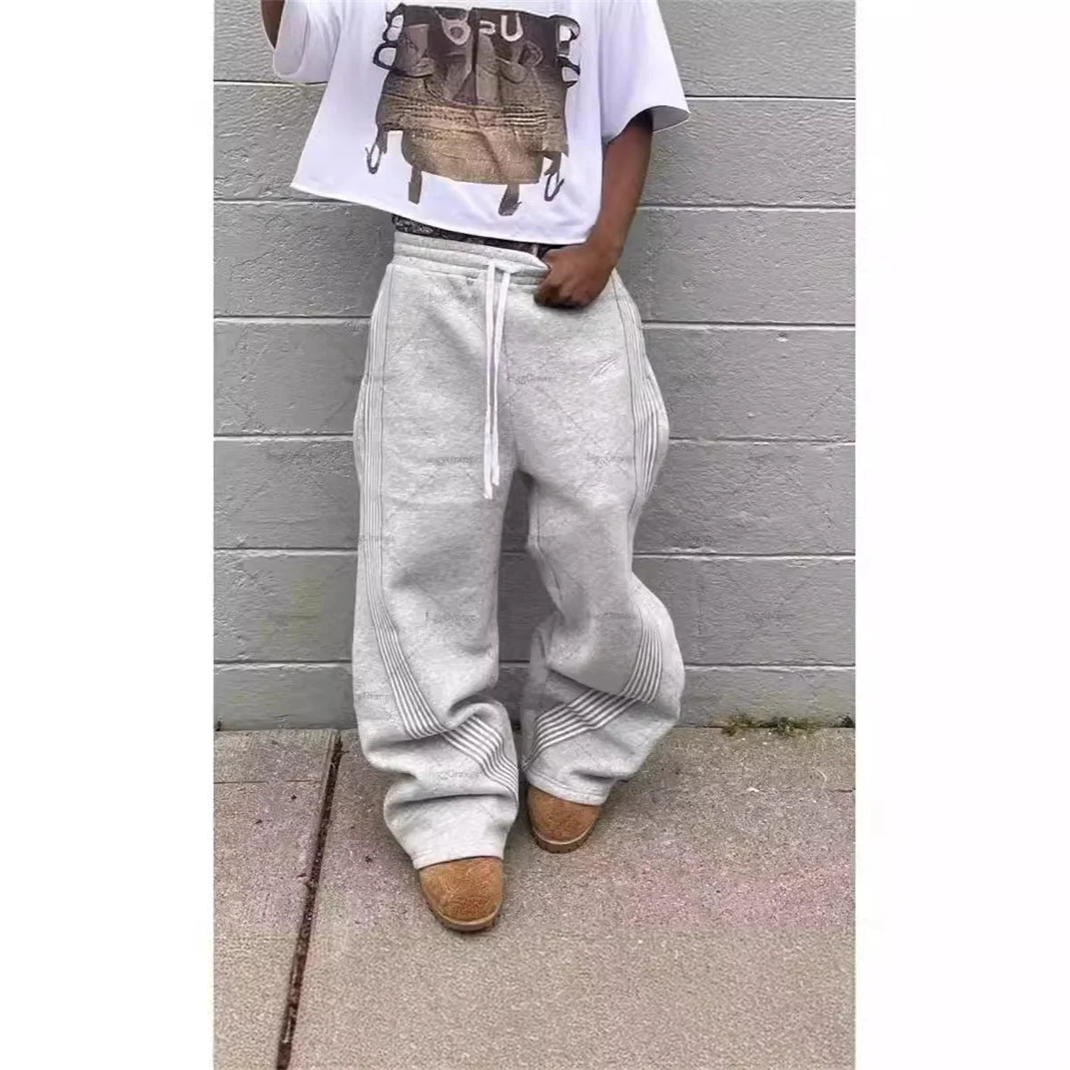 Y2K Tactical Wide Leg Sweatpants