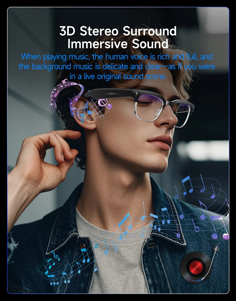 4K Smart AI Bluetooth Sunglasses with Camera