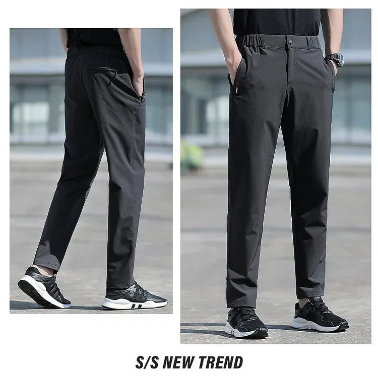 Ice Silk Quick-Dry Straight Pants