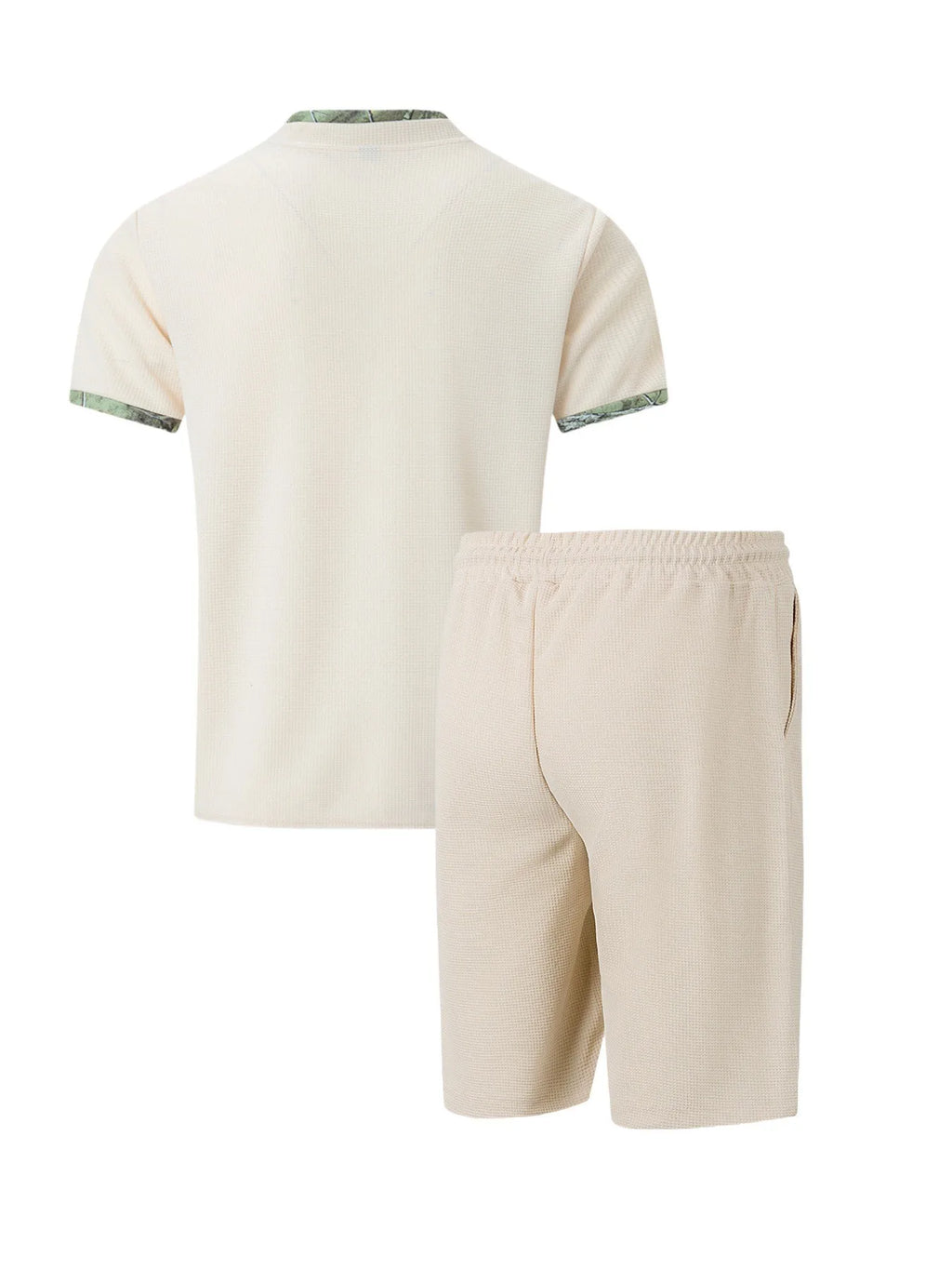 Men's Waffle Two-Piece Suit Shorts Set