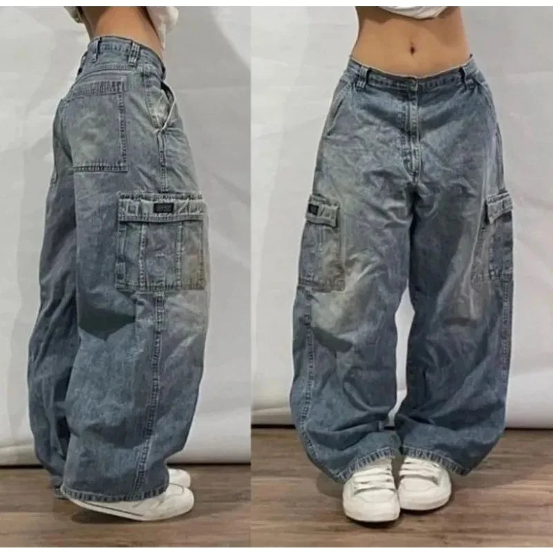 Camo Stitch Baggy Y2K Jeans