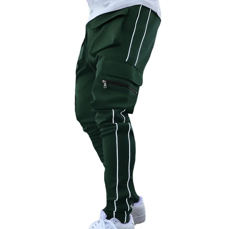 Reflective Multi-Pocket Jogger Pants