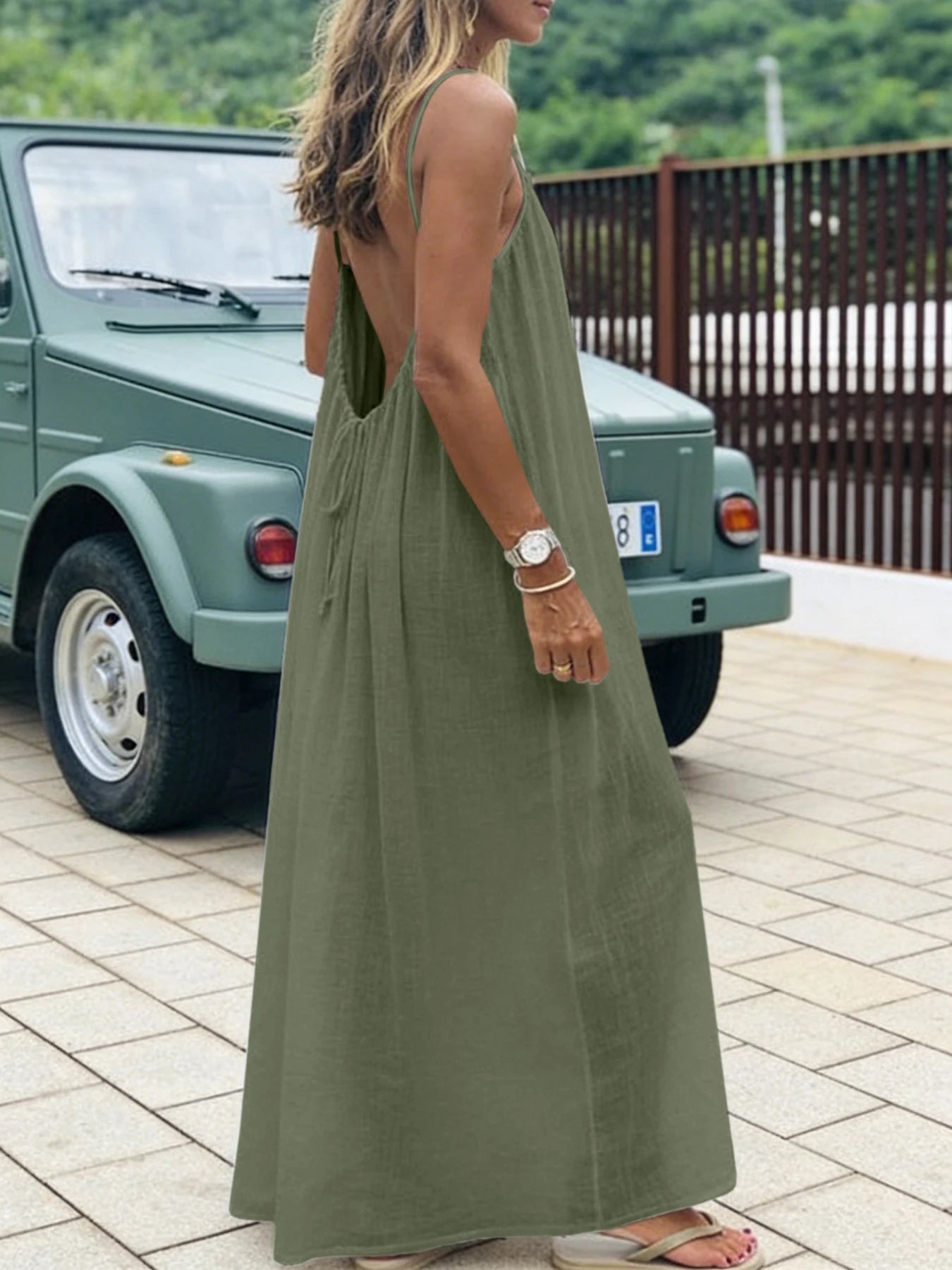 Strapless Backless Maxi Dress