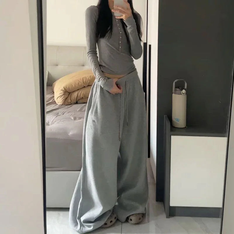 Oversized Hip-Hop Wide Leg Sweatpants