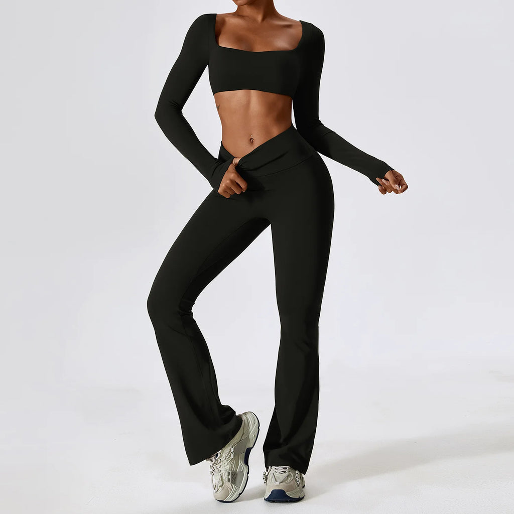Seamless Yoga Set – Leggings & Crop Top