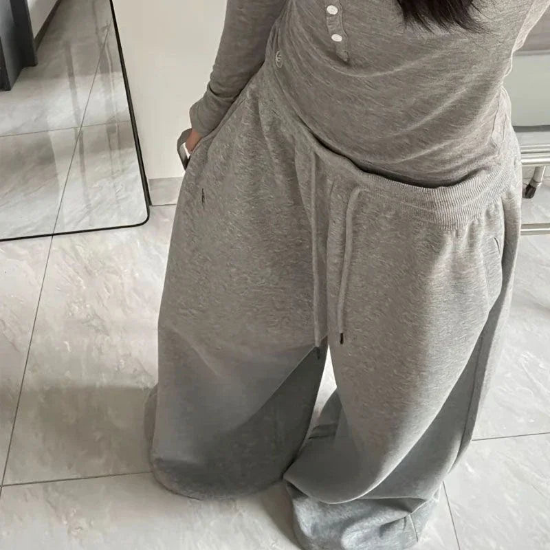 Oversized Hip-Hop Wide Leg Sweatpants