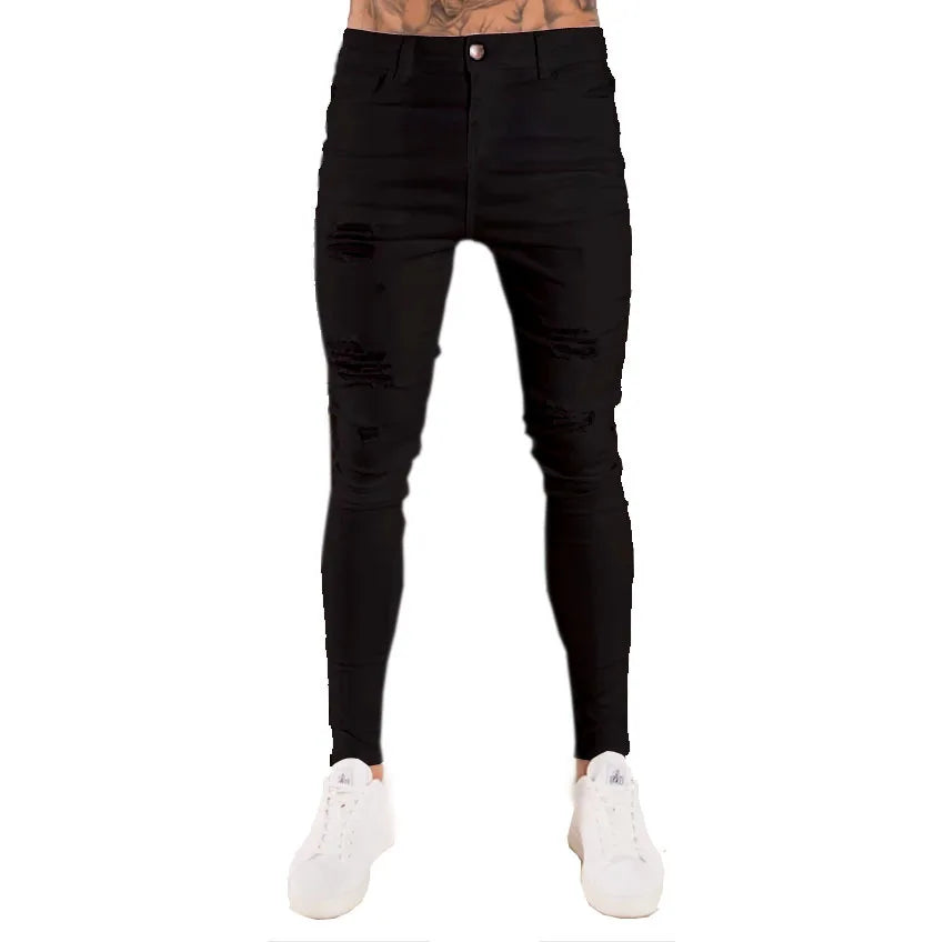 Ripped Skinny Stretch Jeans