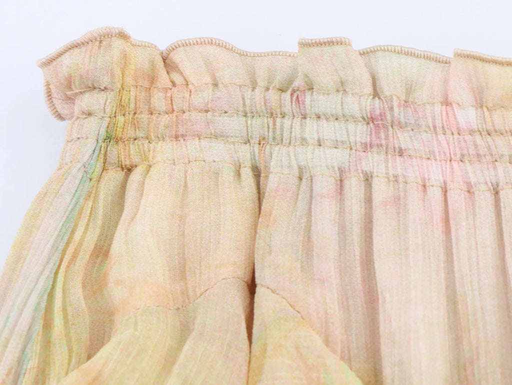 Gradient Tiered Ruffle Maxi Skirt — Women's Boho
