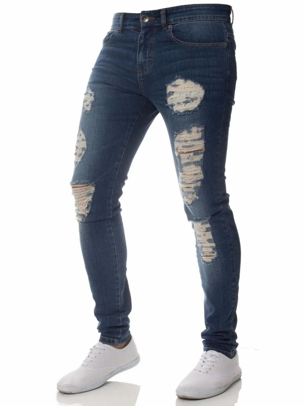 Ripped Skinny Stretch Jeans