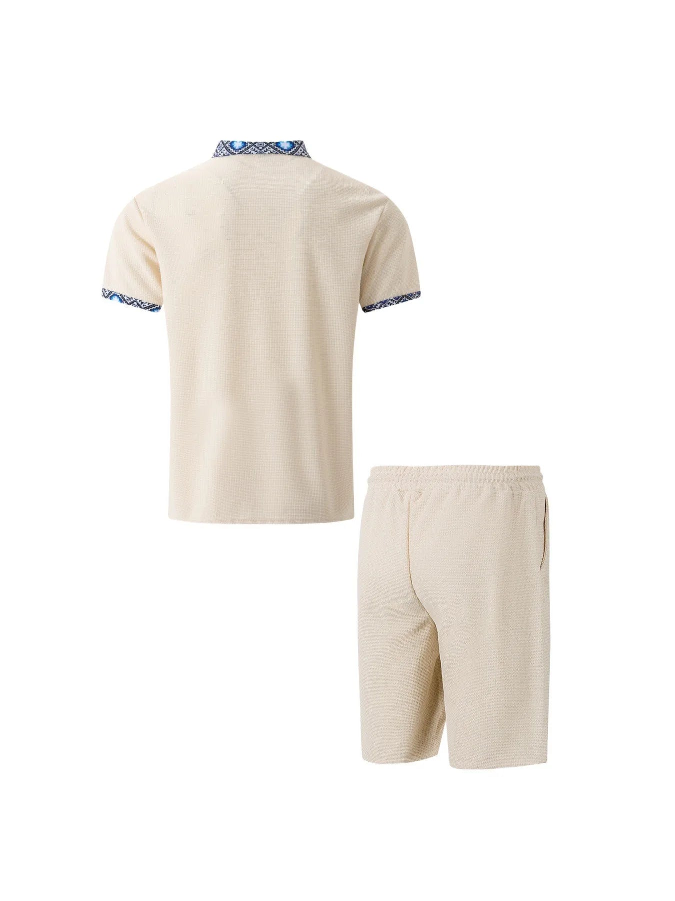 Men's Waffle Two-Piece Suit Shorts Set