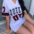 Women's Queen Letters Print Dress