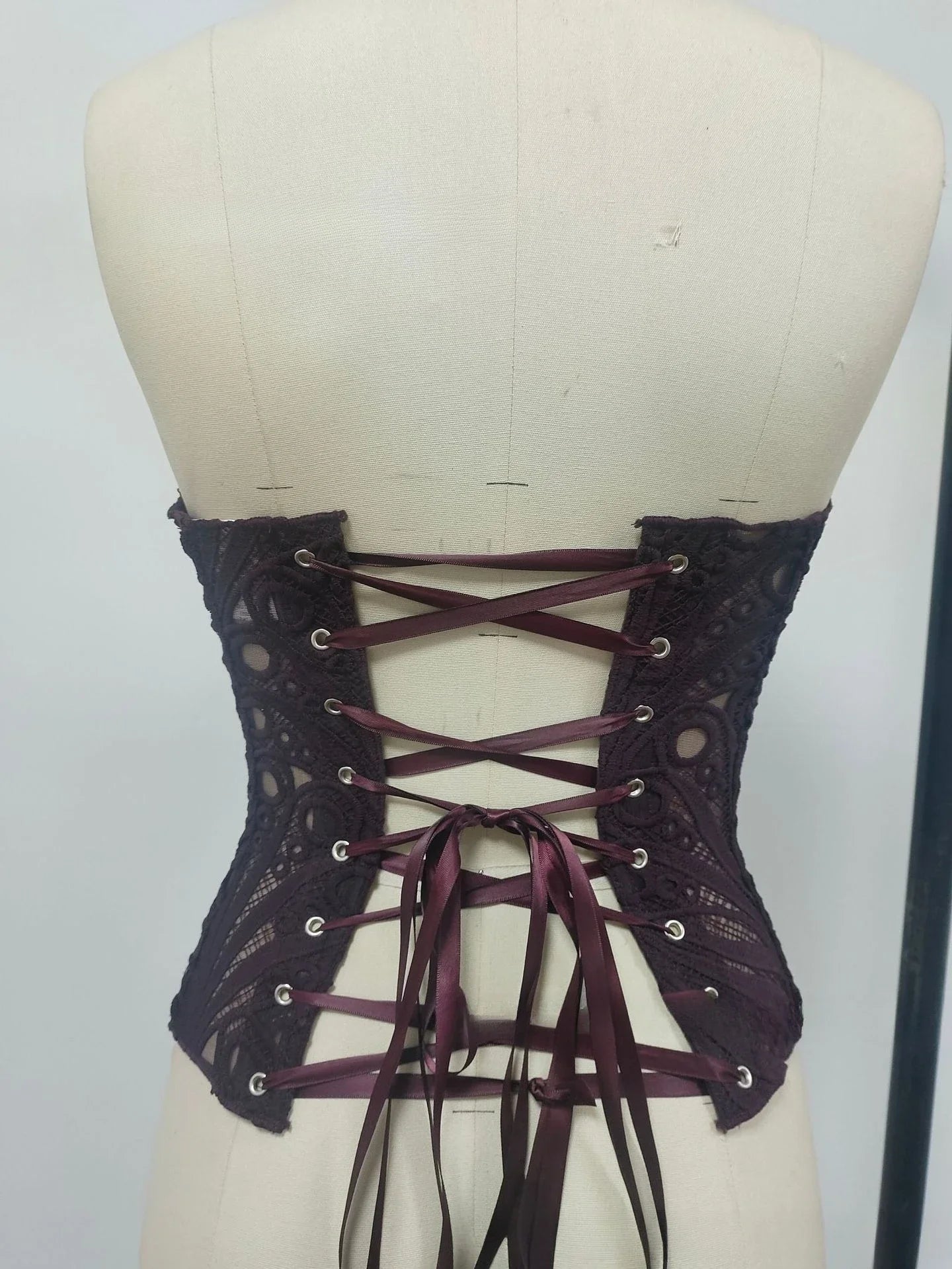 Mesh Lace Bustier Corset Top