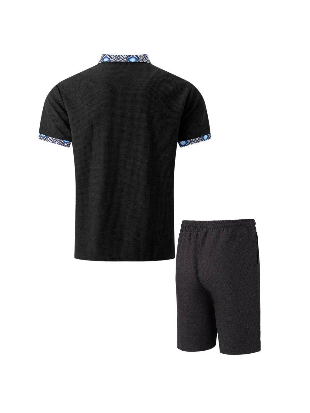 Men's Waffle Two-Piece Suit Shorts Set