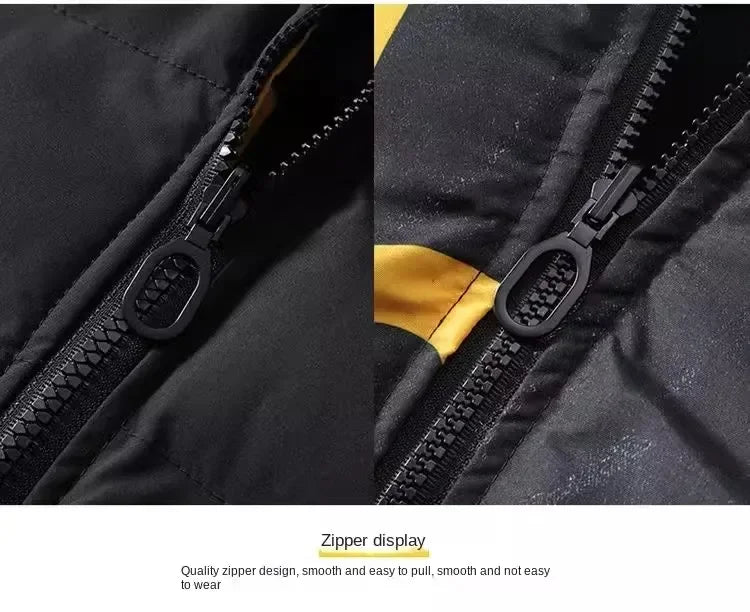 Men Autumn Winter Cotton Jacket Warm Comfortable Padded Thickened Down Jacket 2025 New Double-Sided Clothes Removable Cap M-6XL