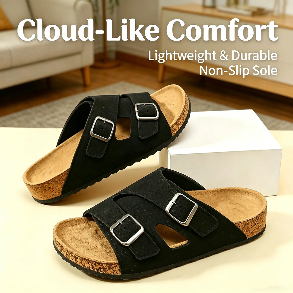 Men's slippers, wear-outside sandals, vintage half-slipper, casual sandals, easy-matching thong sandals, couple's beach shoes