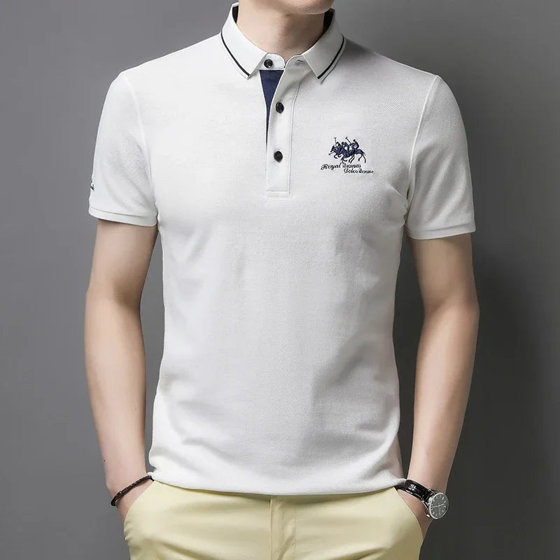 Embroidered Short Sleeve Polo