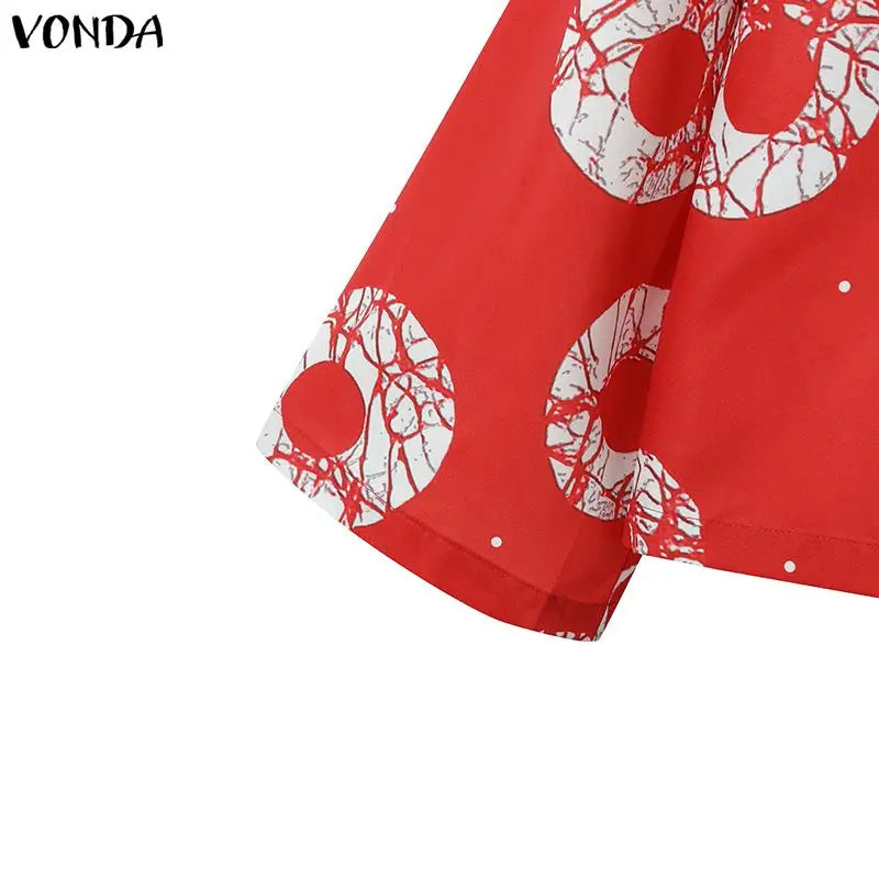 Plus Size Bohemian Print Shirt & Wide Leg Pants Set — Women