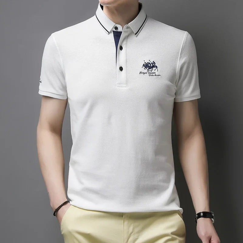 Embroidered Short Sleeve Polo