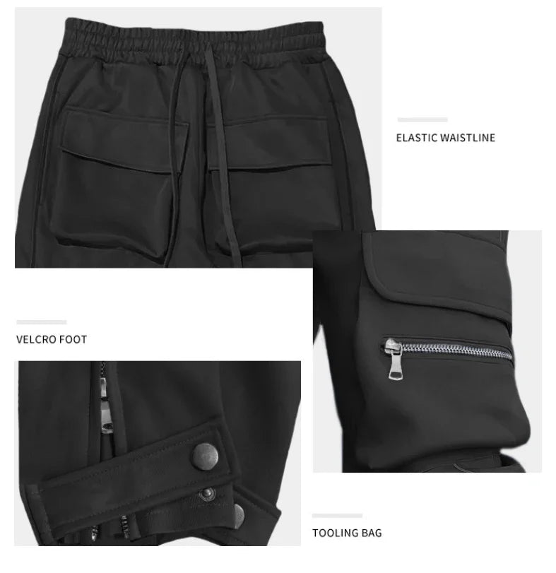 Reflective Multi-Pocket Jogger Pants