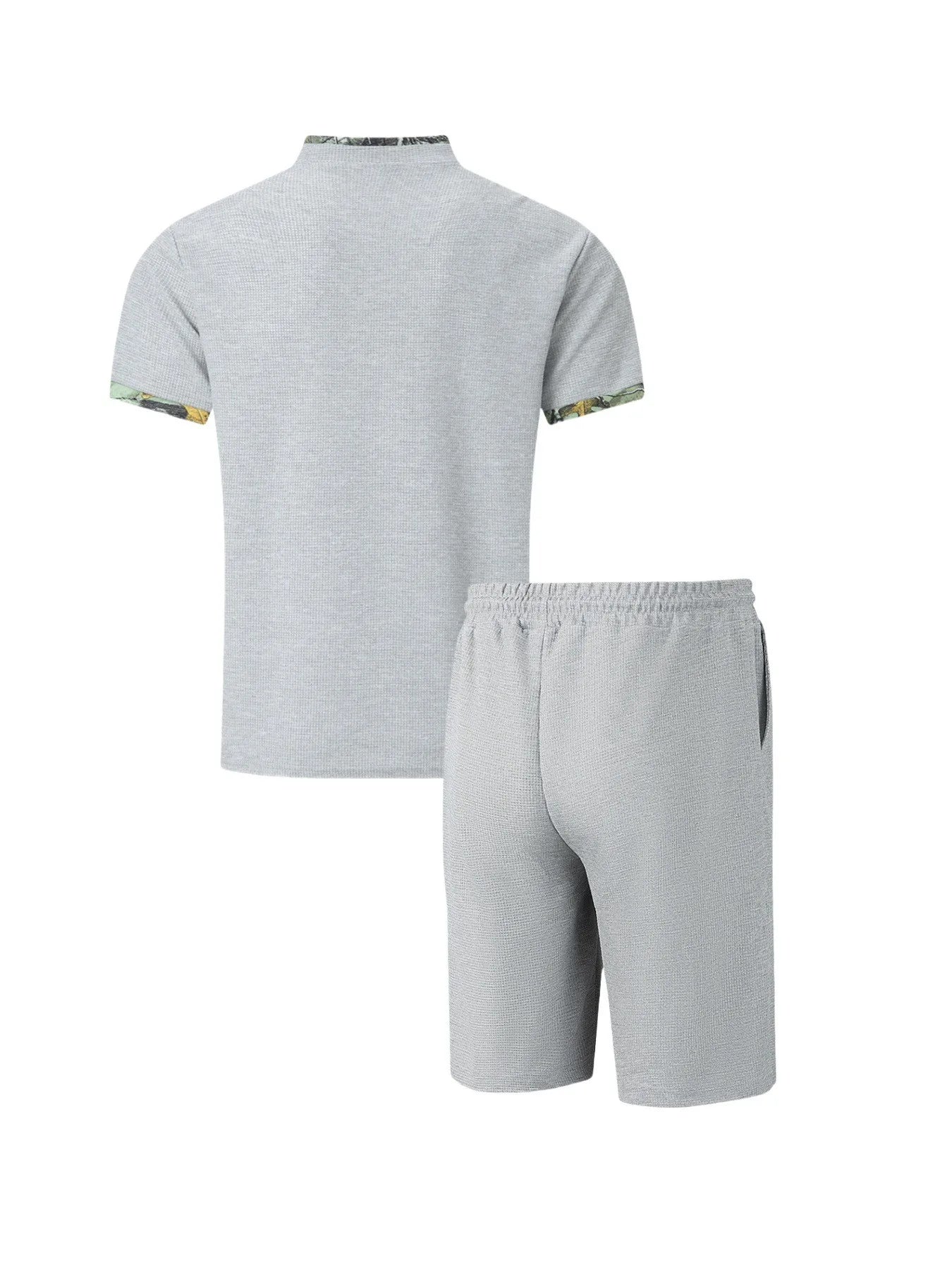 Men's Waffle Two-Piece Suit Shorts Set