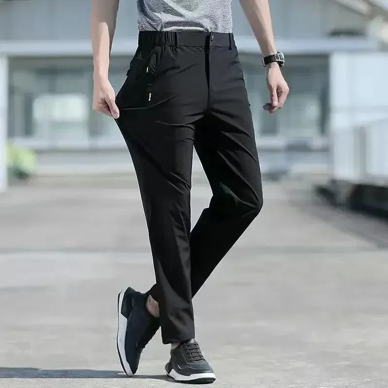 Ice Silk Quick-Dry Straight Pants