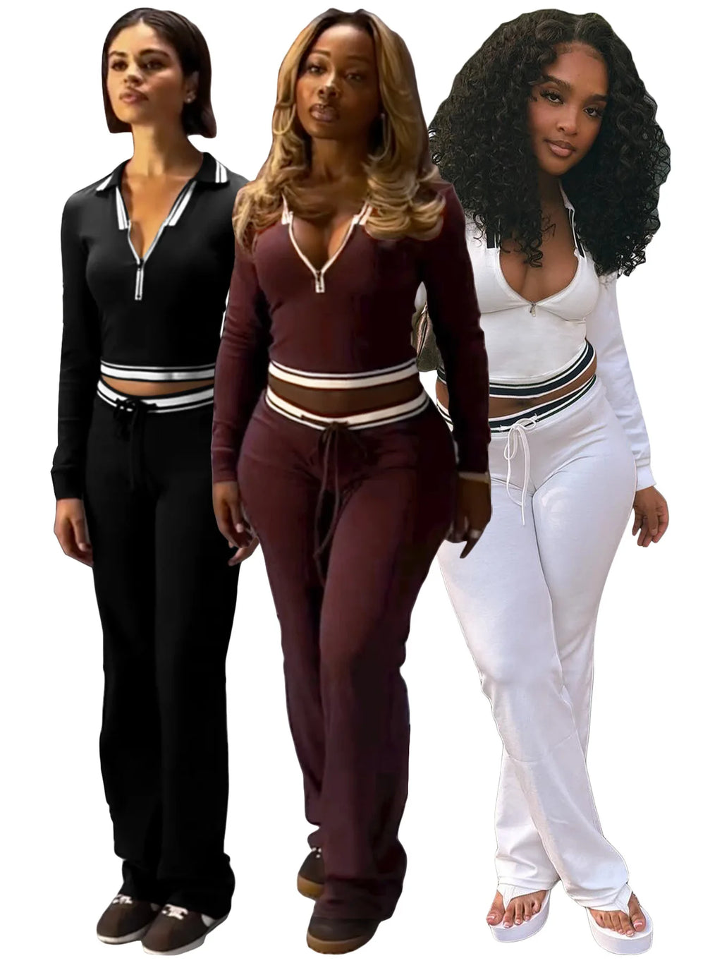 Sexy Streetwear Tracksuit Set — Women's Two-Piece