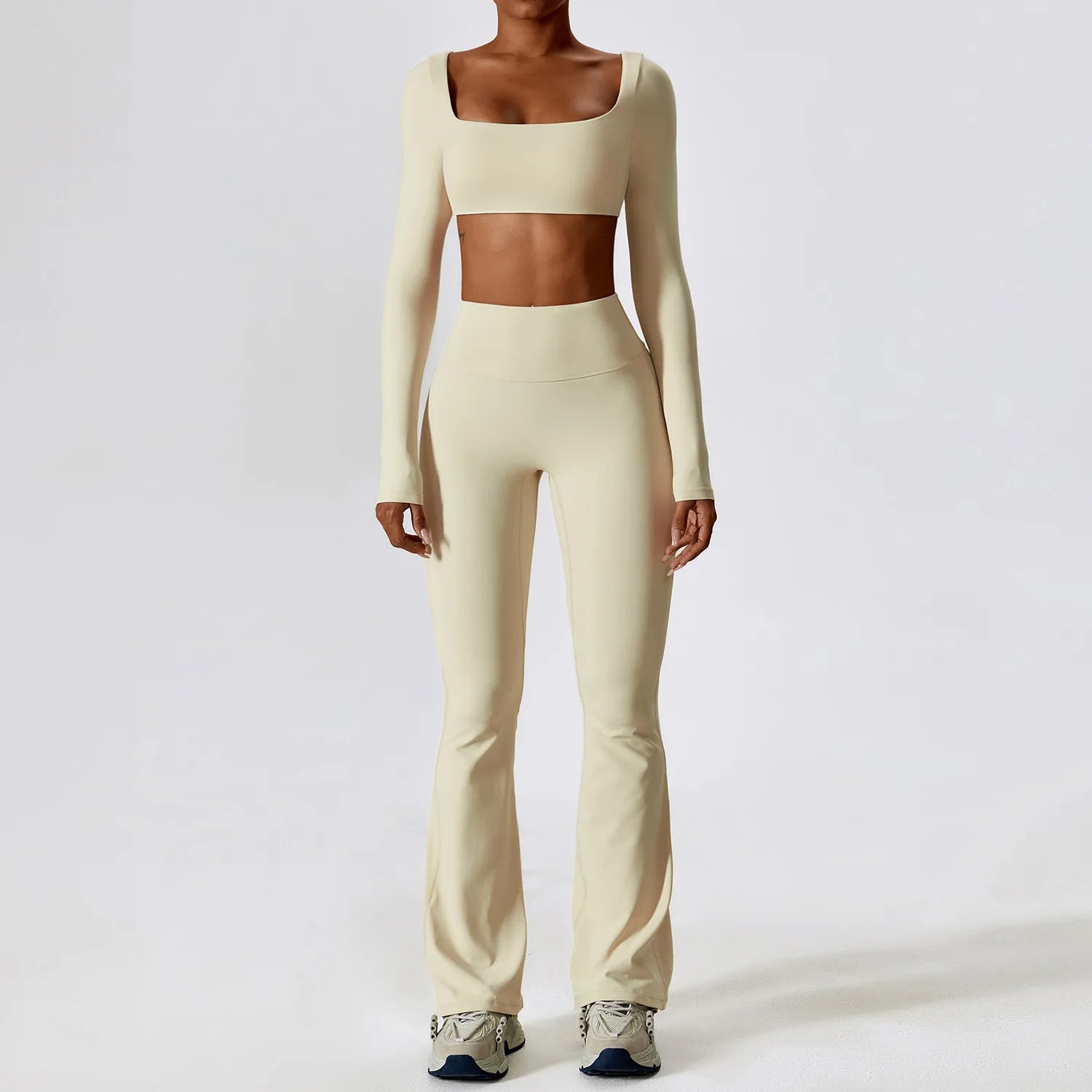 Seamless Yoga Set – Leggings & Crop Top