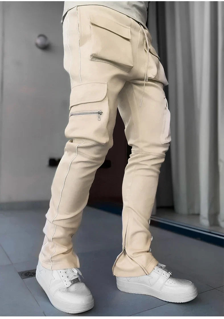 Reflective Multi-Pocket Jogger Pants
