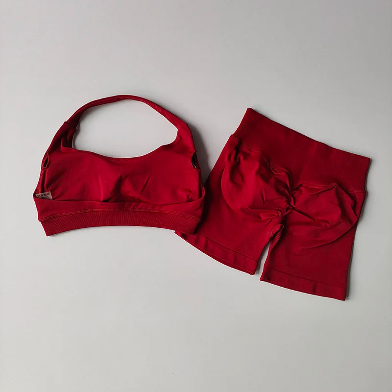 Seamless Yoga Set – Bra & Shorts