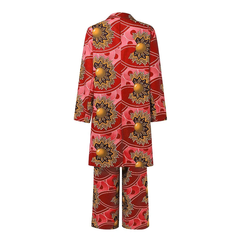 Plus Size Bohemian Print Two-Piece Outfit — Women