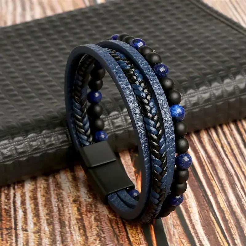 Tiger Stack — Multilayer Tiger Eye Leather Bracelet