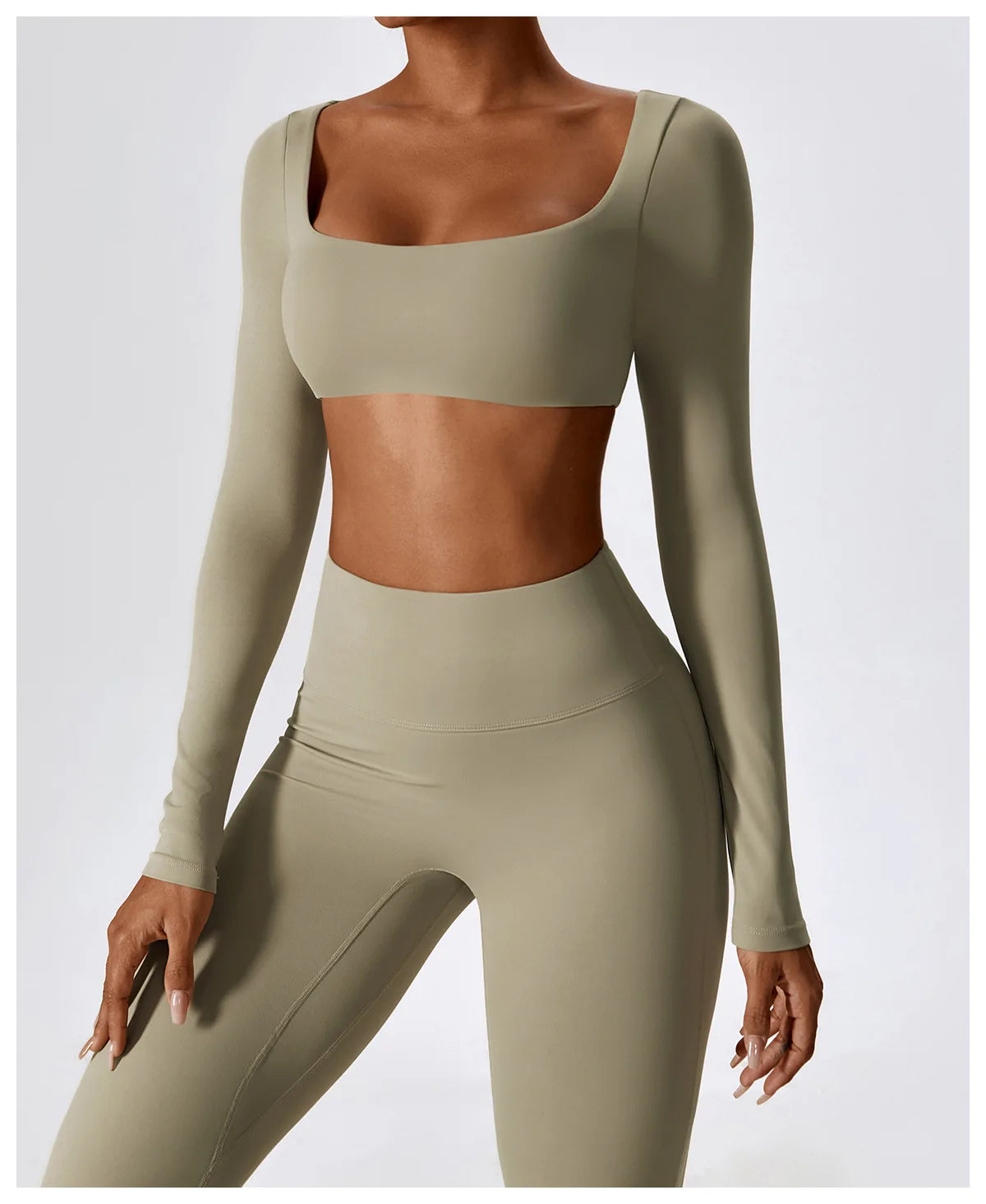 Seamless Yoga Set – Leggings & Crop Top