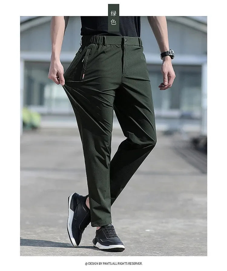 Ice Silk Quick-Dry Straight Pants