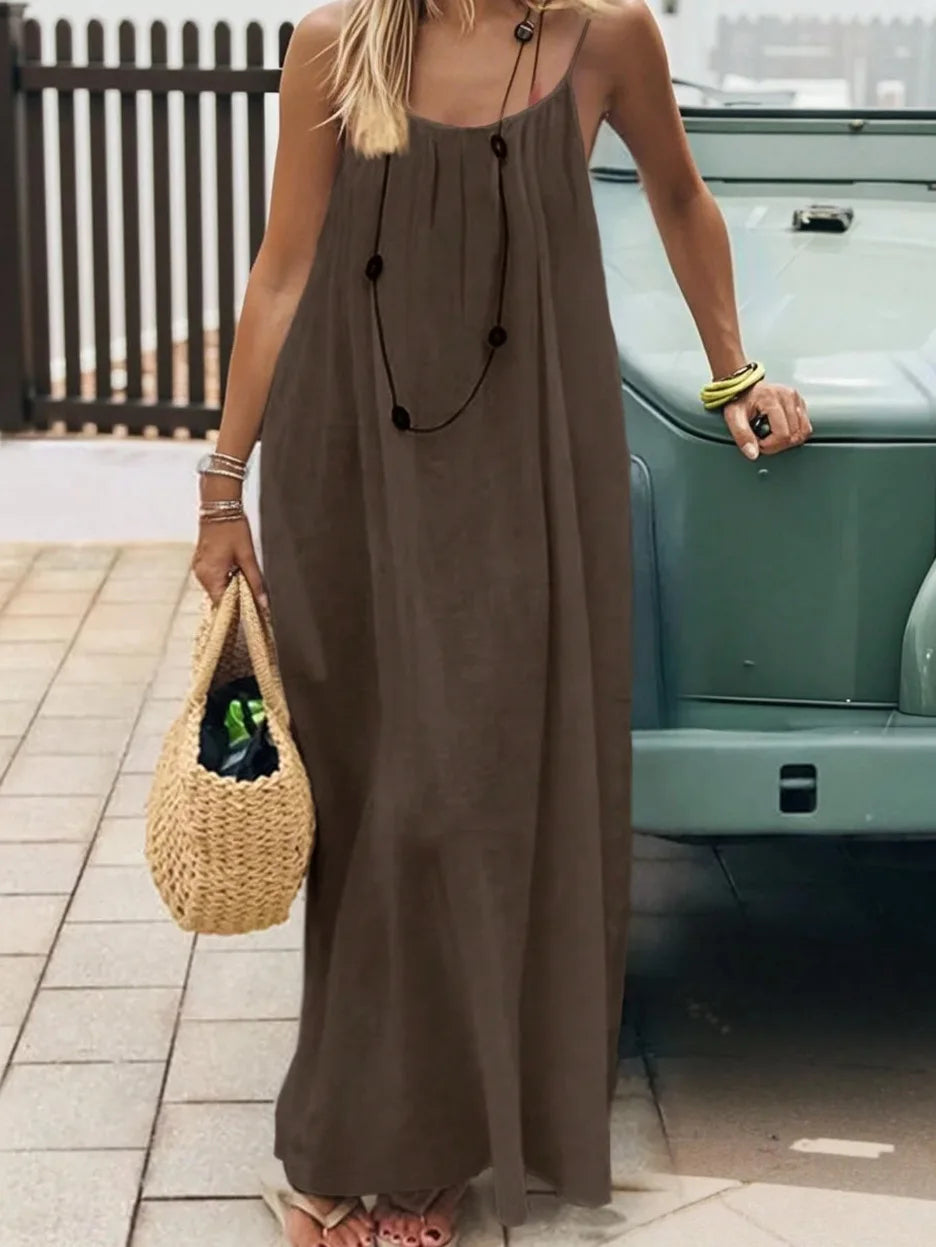 Strapless Backless Maxi Dress